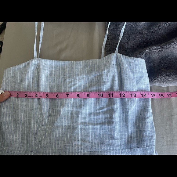 Theory a line blue and white linen dress - Picture 12 of 13